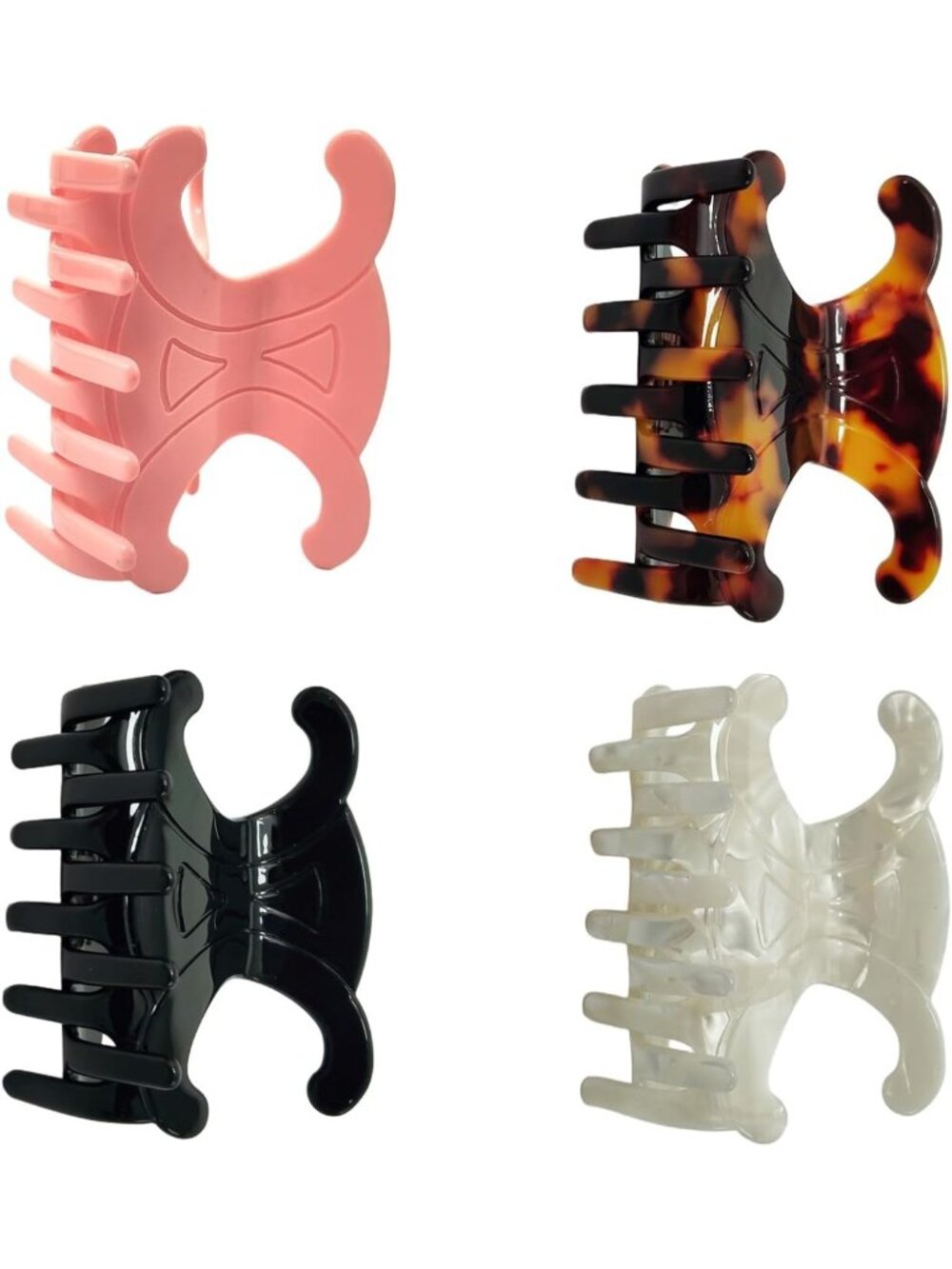 4 PCS Durable Acetate Butterfly Hair Clips - Stylish Hair Accessories for All